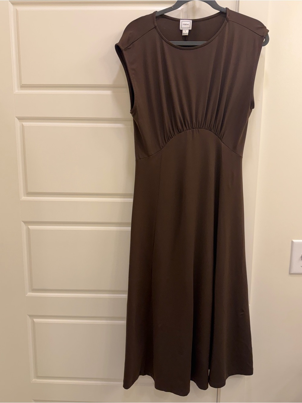 Maeve Brown Sleeveless Midi Dress